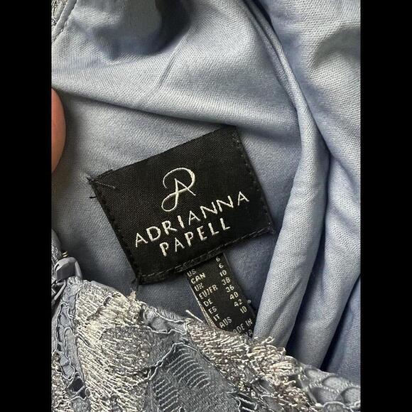 ADRIANNA PAPELL LACE WITH BEADED SIDE‎ SHEATH DRESS HIGH NECK 6 - Picture 5 of 5